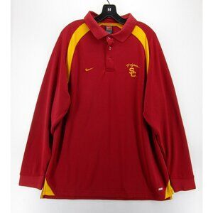 VINTAGE USC Trojans Polo Shirt Team Issued XL Nike Dri-Fit Coach Y2K NEW